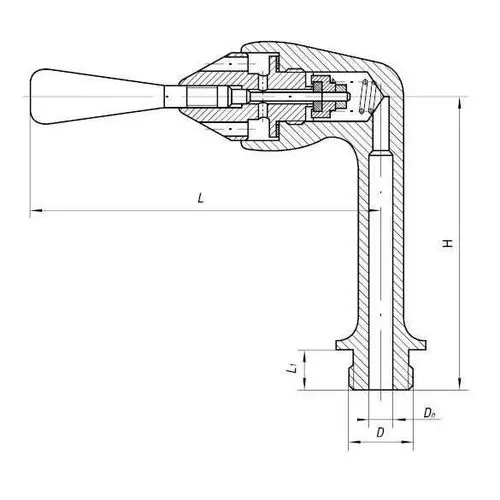 Кран бронзовый для умывальников 20x5 мм 535-3М.40 (ИТШЛ.49171102)